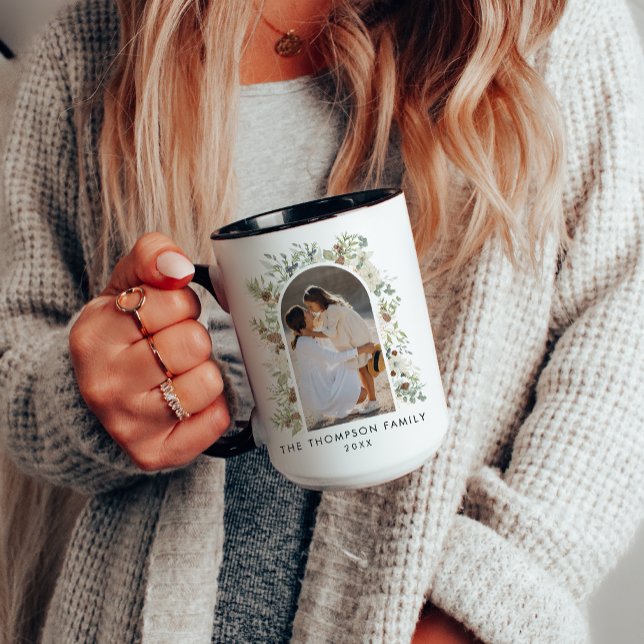 Botaniska eukalyptus Greenery-Anpassningsbarna jul Kaffemugg (Skapare uppladdad)