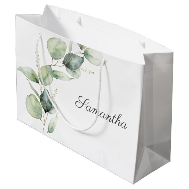 Botaniska eukalyptus Greenery Baby Shower (Baksidan Vinklad)