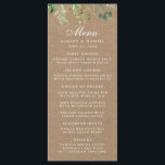 Botaniska eukalyptus Greenery Kraft Bröllop Meny<br><div class="desc">Modern Watercolor Botanical Eucalyptus Grey Kraft Bröllop Menu Card</div>