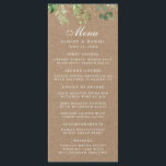Botaniska eukalyptus Greenery Kraft Bröllop Meny<br><div class="desc">Modern Watercolor Botanical Eucalyptus Grey Kraft Bröllop Menu Card</div>