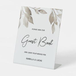 Botaniska eukalyptus Lövs Bröllop Guestbook