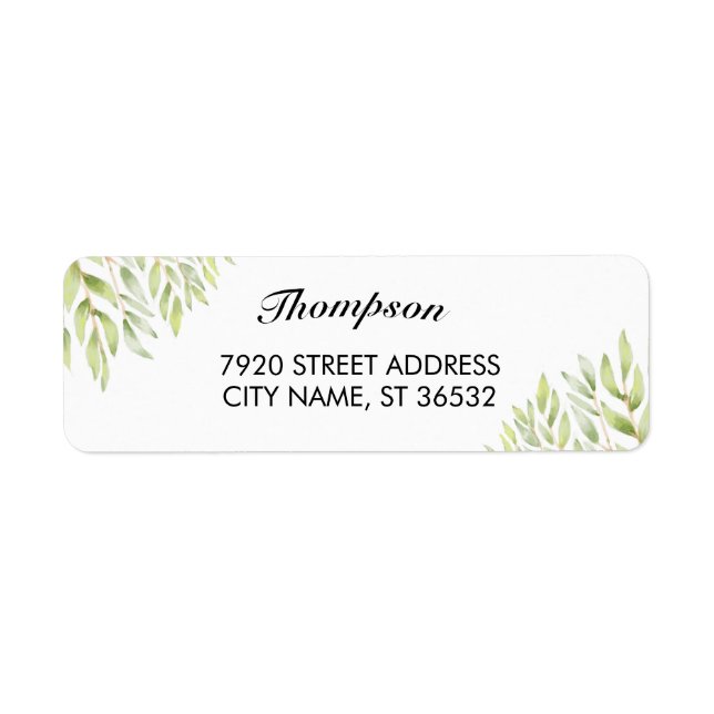 Botaniska familjen Namn Returadress Etikett (Framsidan)