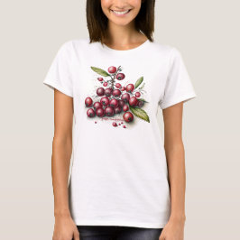 Botaniska färska tranbär t shirt