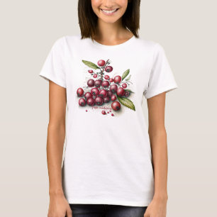 Botaniska färska tranbär t shirt