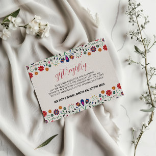Botaniska Fiesta Bröllop (mexikansk folkart Blommi Tilläggskort
