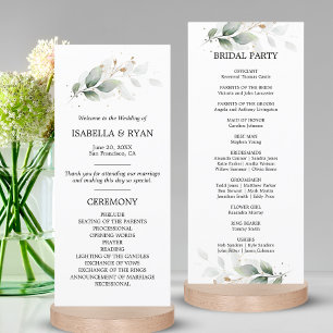 Botaniska Foliage Löv Grönt Guld Ceremony Program