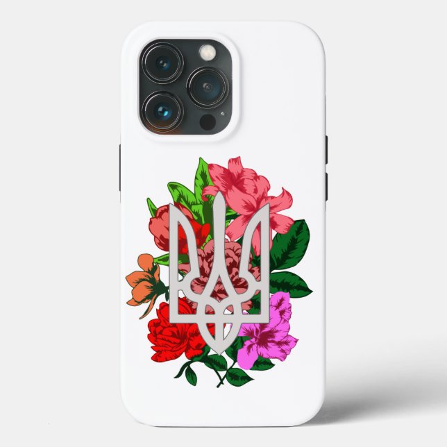 Botaniska fortfarande och ukrainska trupper tryzub (Baksida )