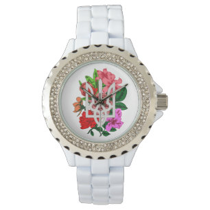 Botaniska fortfarande och ukrainska trupper tryzub armbandsur