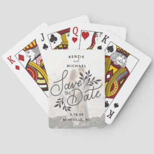 Botaniska foto i Bröllop spara datum Casinokort