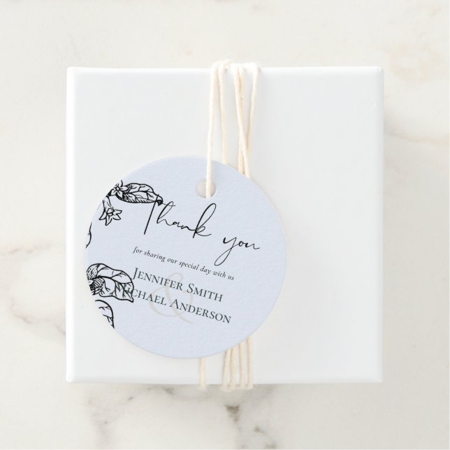 Botaniska Garden Lövs budget Bröllop Gåvor Etiketter (På plats)