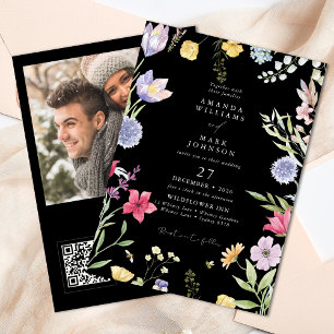 Botaniska Garden Wedding i Vår, färglöst bohemiskt Inbjudningar
