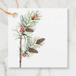 Botaniska Gräs Gren och Berries Helgdag Gift Märkr Gåvor Etiketter