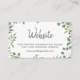 Botaniska Greenery | Bröllop webbplats Tilläggskort