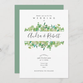 Botaniska Greenery Eucalyptus Garland Bröllop Inbjudningar