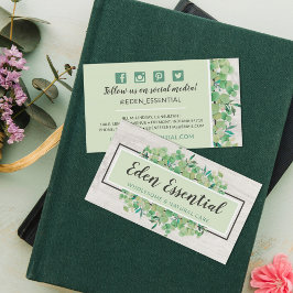 Botaniska Greenery Eucalyptus Rustic Social Media Visitkort