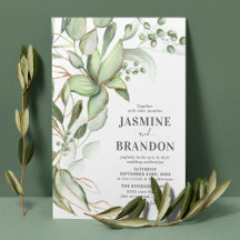 Botaniska Greenery Guld Bröllop