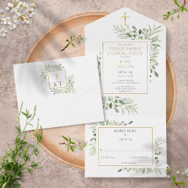 Botaniska Grey First Heliga Communion