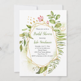 Botaniska Guld Geometric Ram Möhippa Inbjudningar