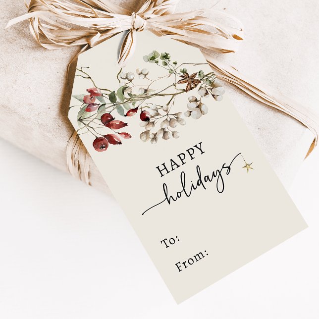 Botaniska Helgdagar Presentetikett (Botanical Holidays Gift Tags
)