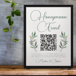 Botaniska honeymånfonden Eucalyptus Löv Bröllop Poster