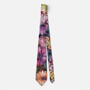 Botaniska icke-binära Blommigten med judiskt färga Slips