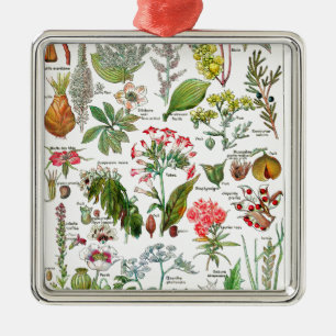 Botaniska illustrationer julgransprydnad metall