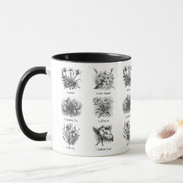 Botaniska illustrationer mugg