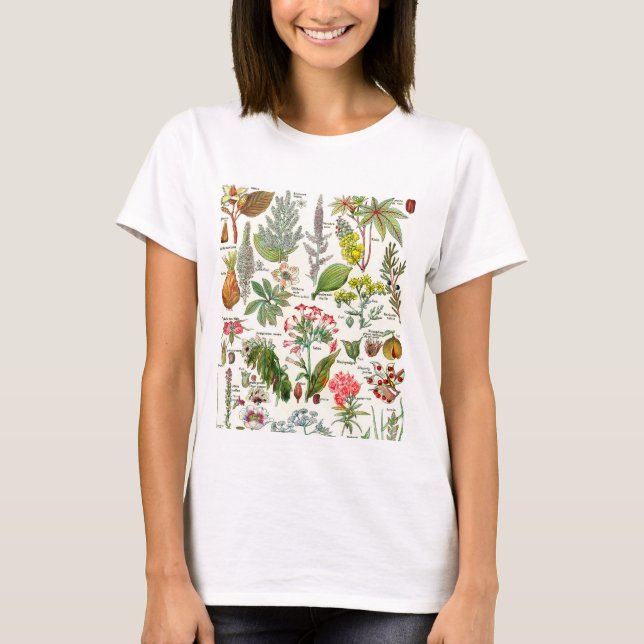 Botaniska illustrationer  t shirt (Framsida)