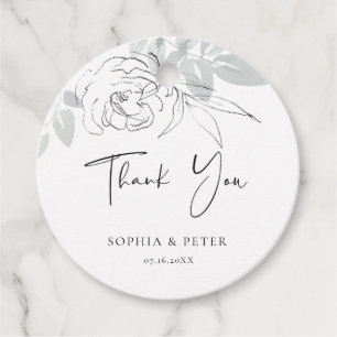 Botaniska illustrations tacksamhetsetiketter gåvor etiketter
