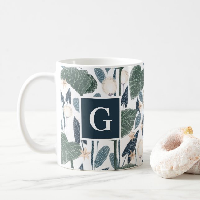 Botaniska Illustrationsanläggningen Mamma Monogram Kaffemugg (Med munk)