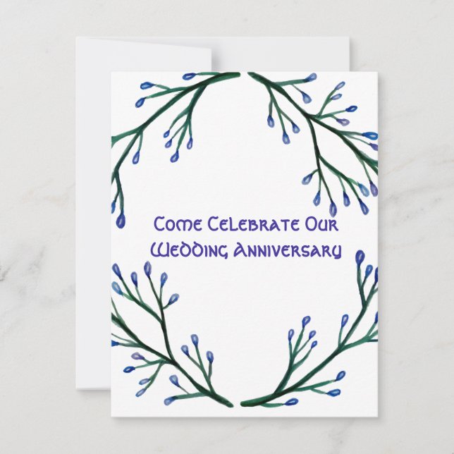 Botaniska jubileumsinbjudningar inbjudningar (Framsida)