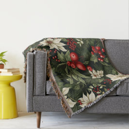 Botaniska julen Mönster Filt