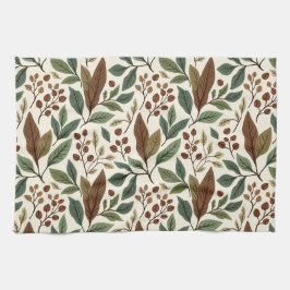 Botaniska kaffeväxter kökshandduk