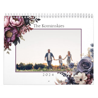 Botaniska kalender för Blommigten i elegant-familj
