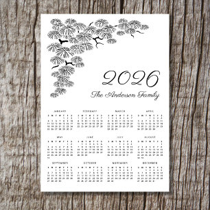 Botaniska kalender för elegant i Gräs Gren 2026