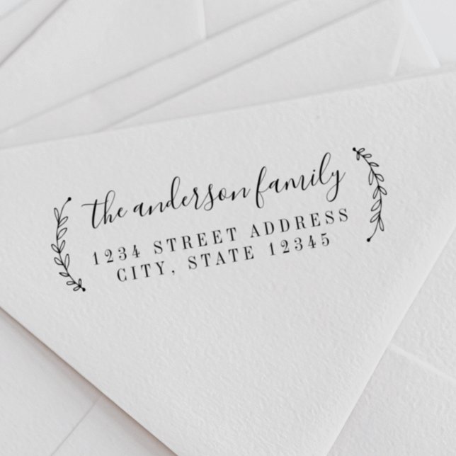 Botaniska kalligraffamiljen Namn Returadress Självfärgande Stämpel (Skapare uppladdad)