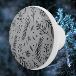 Botaniska keramiska vinterknoppar - Grått Knopp