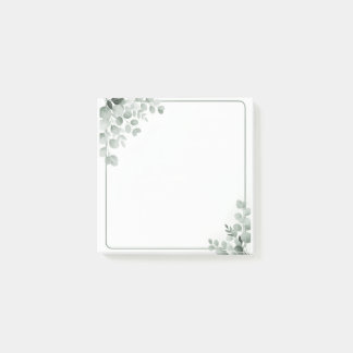 Botaniska klisterlappar utskrivbara | Elegant blom Post-it Block