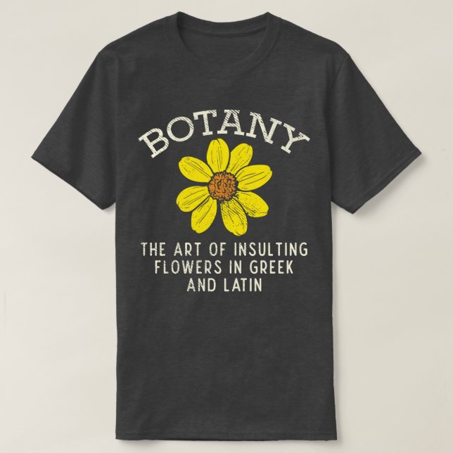 Botaniska konsten med att isolera blommor på greki t shirt (Design framsida)