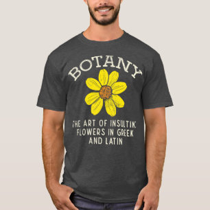 Botaniska konsten med att isolera blommor på greki t shirt