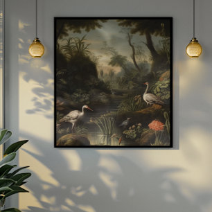 Botaniska kranområden nära en flod poster