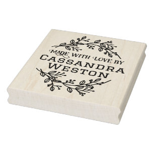 Botaniska kransar av typen "made with Kärlek by" Stämpel