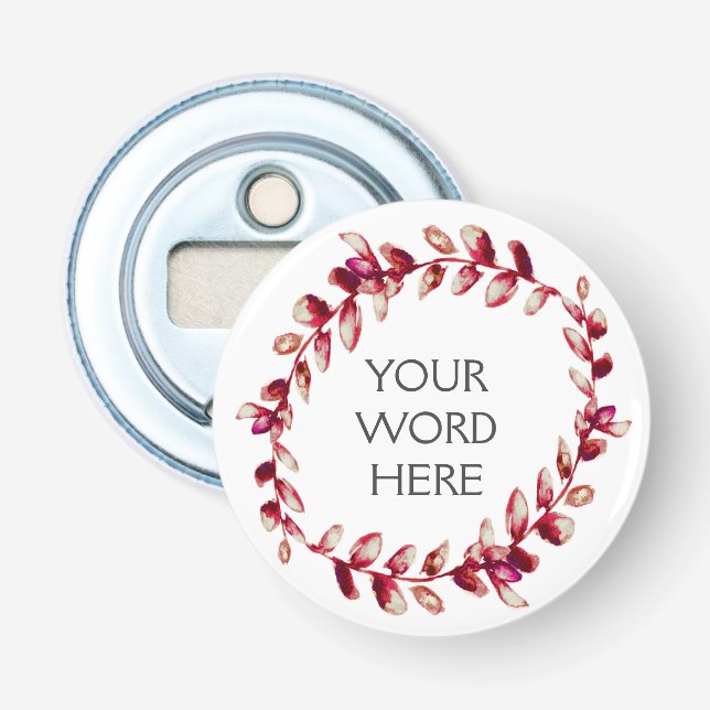 Botaniska Krona - Vesta - Flasköppnare (Framsidan)