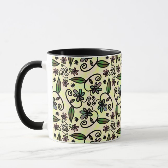 botaniska kronblad kaffekopp (Vänster)