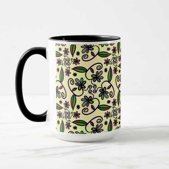 botaniska kronblad kaffekopp (Vänster)