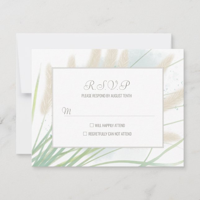 Botaniska kusten Bröllop OSA Kort (Framsida)