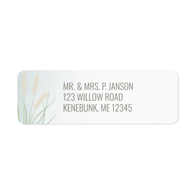 Botaniska kusten Bröllop Returadress Etikett (Framsidan)