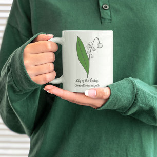 Botaniska Lily i Valley Pastel Flower Kaffemugg
