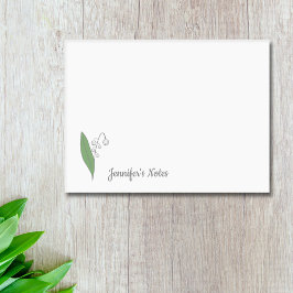 Botaniska Lily i Valley Pastel Flower Post-it Block