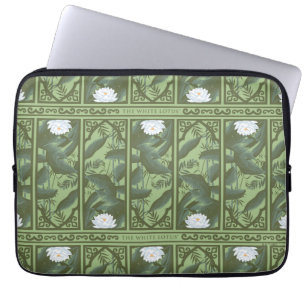 Botaniska Lotus Panel Mönster - White Lotus Laptop Fodral